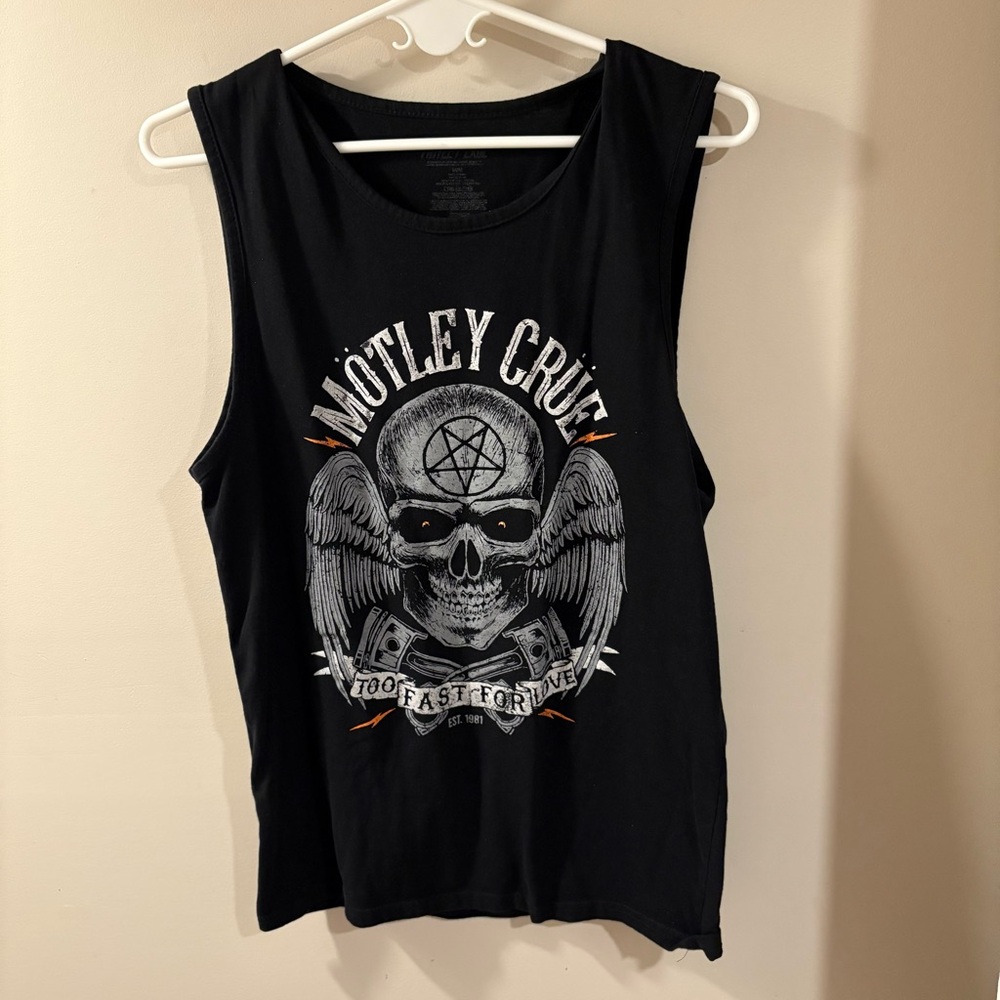 2/$20 Black Mötley Crüe Graphic Tank Top